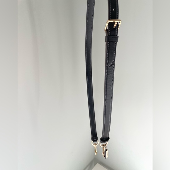 Coach Black Leather Crossbody Strap And Coach Mini Hang Tags - Picture 2 of 7